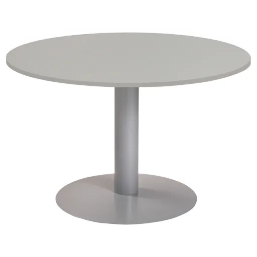 Escritorio Oficina 120x72cm – Rocada Aluminio Blanco Metálico Redondo