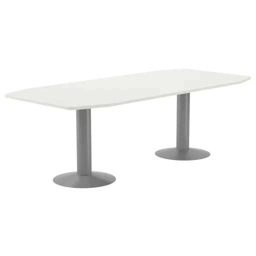 Escritorio Oficina 220x100cm – Rocada Aluminio / Blanco Estructura Metálica Rectangular