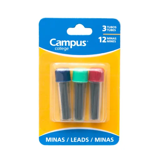 Minas Compás Blíster Con 3 Tubos (12 Minas) - Campus