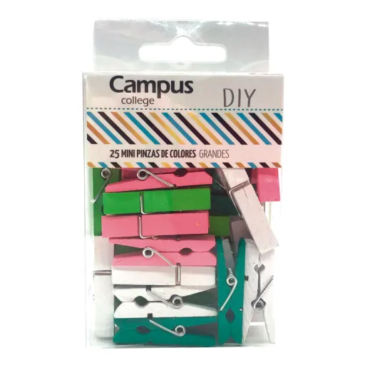 Pinzas de Madera Grandes Colores Surtidos – Campus