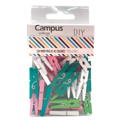Pinzas de Madera Pequeñas Colores Surtidos – Campus
