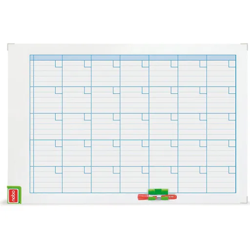 Pizarra Blanca Planning Nobo 60x90 cm Mensual