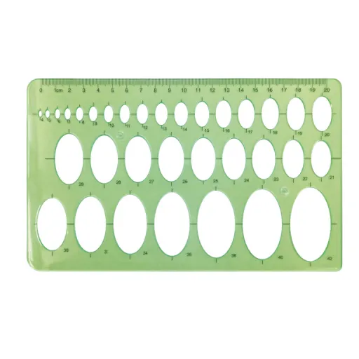 Normógrafo de Elipses Plástico 20cm – Campus