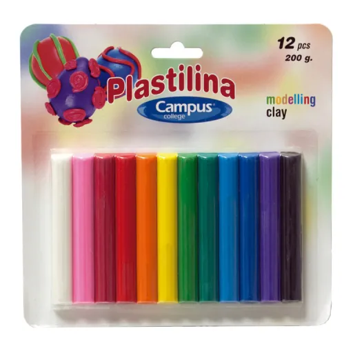 Plastilina en Barra 200g – 12 Colores – Campus College