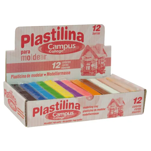 Plastilina en Barra 200g – 12 Unidades – Makro Paper