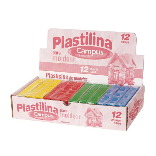 Plastilina en Barra 200g – 4 Colores Surtidos – Campus