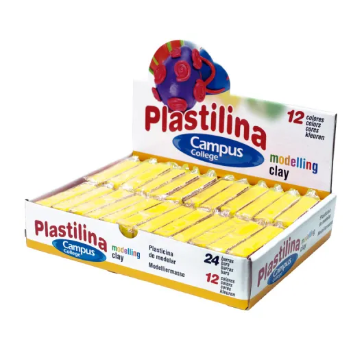 Plastilina en Barra 60g – Amarillo – Campus