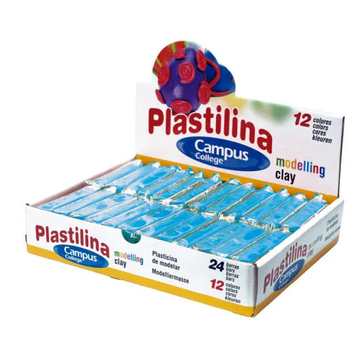 Plastilina en Barra 60g – Azul Claro – Campus