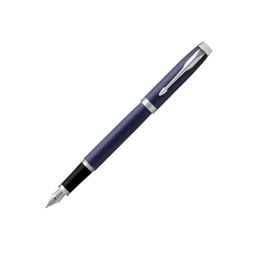 Pluma Parker IM Lacada Azul Mate / Plata CT – Parker