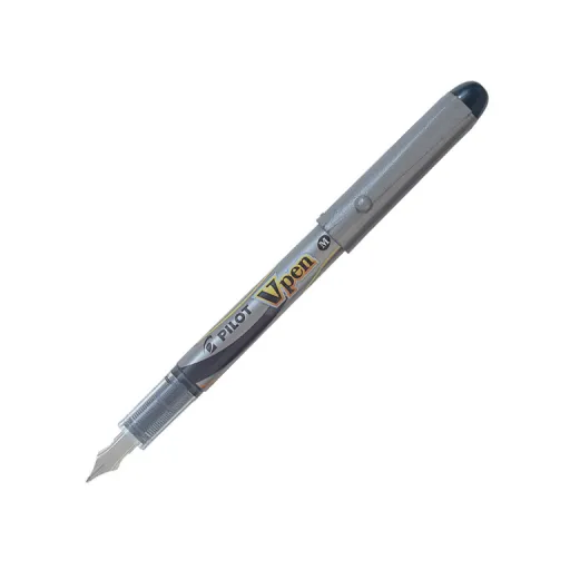 Pluma Pilot V-Pen Silver Negra – Pilot