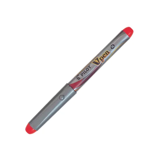 Pluma Pilot V-Pen Silver Roja – Pilot