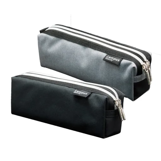 Estuche Campus Nylon Bicolor Con 2 Cremalleras – Campus