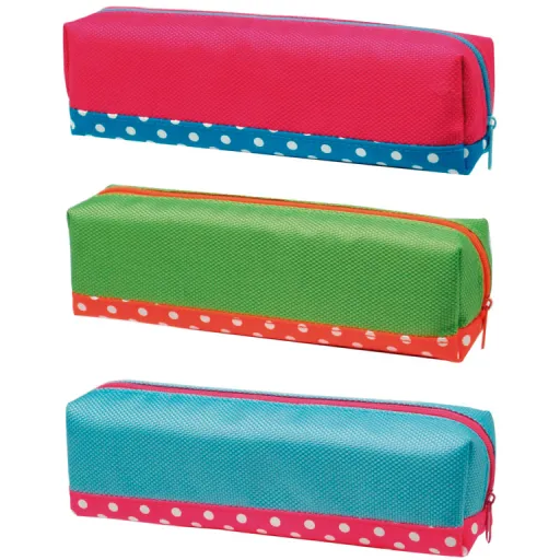 Estuche Cuadriculado Topos 1 Cremallera – Campus