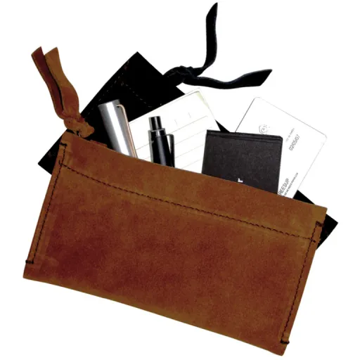 Estuche de Piel Marrón Oscuro – Plus