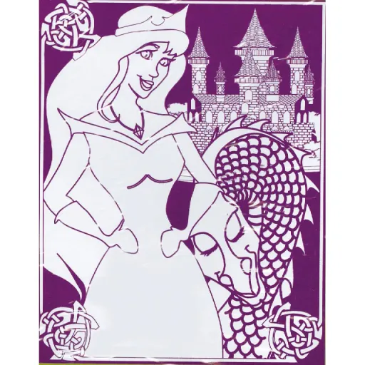 Pósters Para Colorear 40x50 cm – Modelo Princesas