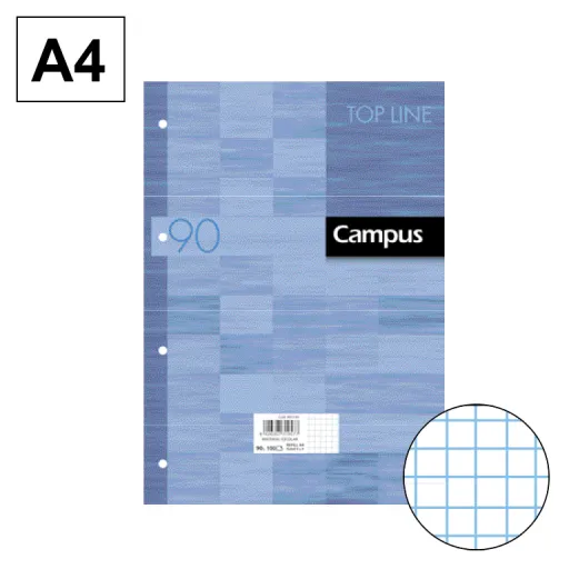 Recambio de Hojas A4 100 Hojas 90GR Cuadrícula 4 mm – Campus