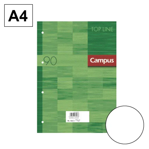 Recambio de Hojas A4 100 Hojas 90G Liso - Campus