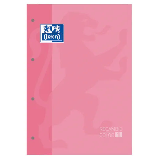 Recambio de Hojas Oxford A4+ 80 Hojas Cuadrícula 5 mm Rosa Chicle – Oxford