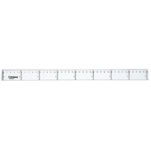Regla Plástica 40 cm Transparente – Campus