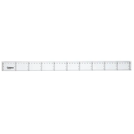 Regla Plástica 50 cm Transparente – Campus