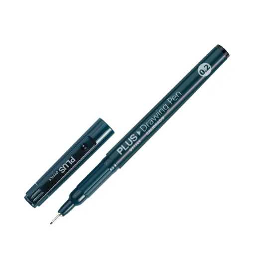 Rotulador Drawing Pen Plus 0,2 mm Negro – Plus