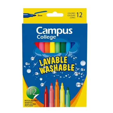 Rotuladores Lavables Campus 12 Colores