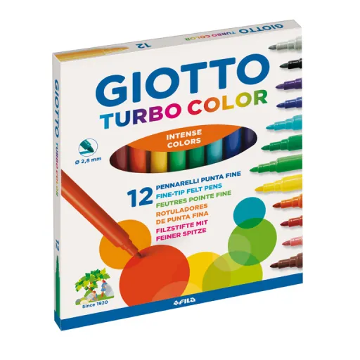 Rotuladores Borronas Giotto Turbo 12 Colores – Fila