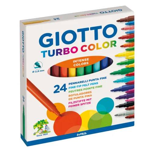 Rotuladores Borronas Giotto Turbo 24 Colores – Fila