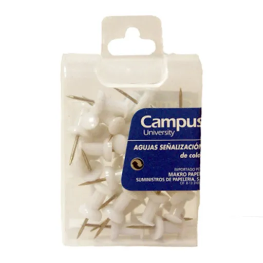 Chinchetas de Señalización Blanco 35 Unidades - Campus 