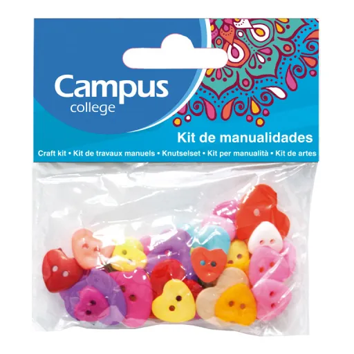 Kit Manualidades Botones Corazón – Campus