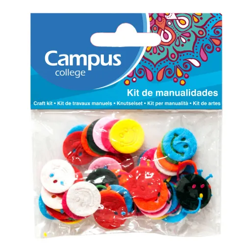 Kit Manualidades Caras de Felpa 8 mm – Campus