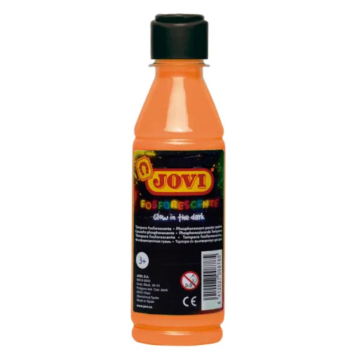 Tinta Para Dedos Líquida Jovi 250ML Fluorescente Naranja - Jovi