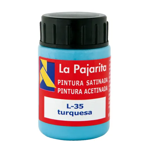 Tinta Plástica y Vinílica Líquida La Pajarita 35ML Turquesa 6 Un - La Pajarita