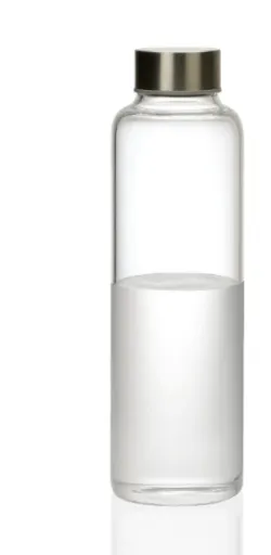 Botella de Vidrio Con Tapa Inox 500ml - Andrea House