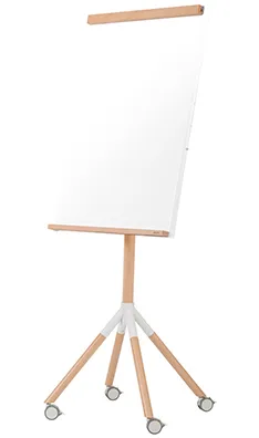 Bi Office - Pizarra Blanca Trípode Flip Chart Con Ruedas 70x104 cm Giro Archyi