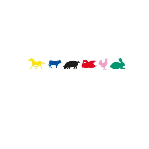 Etiquetas Autoadhesivas Animales de la Granja – 204 Unidades – Surtidas