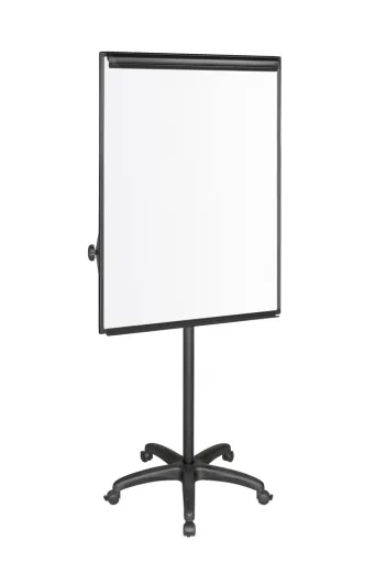Bi Office - Pizarra Blanca de Trípode 70x100 cm Flip Chart Con Ruedas Classic Gris