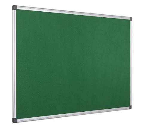 Tablero Expositor Fieltro 120x240cm Verde Marco Aluminio Maya Retardante de Llama – Bi Office