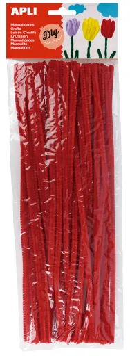 Limpiapipas Chenilla Rojos – 50 Unidades – Apli