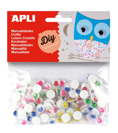 Kit Manualidades Ojos Móviles de Colores 100ud. – Apli