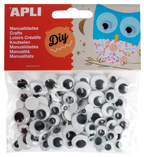 Kit Manualidades Ojos Móviles Redondos 100ud. – Apli