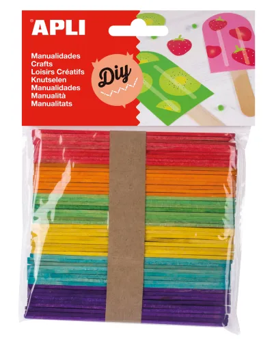 Kit Manualidades Palitos de Colores 114x10x2mm 50ud. – Apli