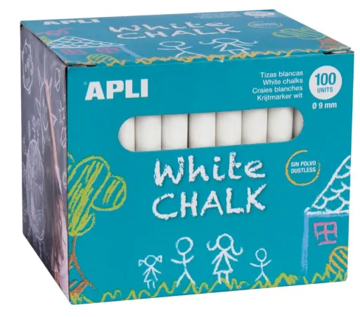 Tiza Blanca 100 Unidades – Apli