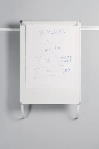 Bi Office - Pizarra Gris Tripode Flip Chart 70x100 cm