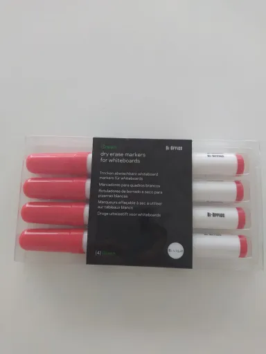 Rotuladores Para Pizarra Blanca Blíster 4 Unidades Rojo - Bi-Office