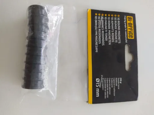 Imanes Redondos Negros 20mm Bi-Office 10un – Bi-Office