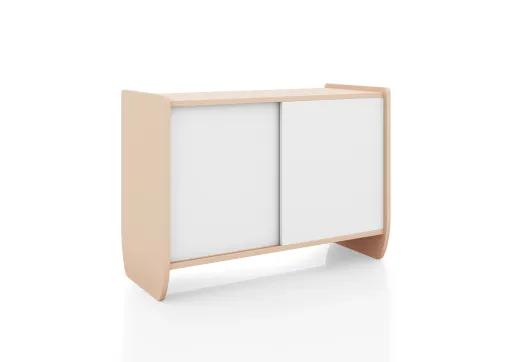 Armario de Oficina Puertas Correderas 900x1200x550mm Stone