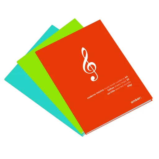 Cuaderno Música A4 20 Hojas Surtido – Ambar School