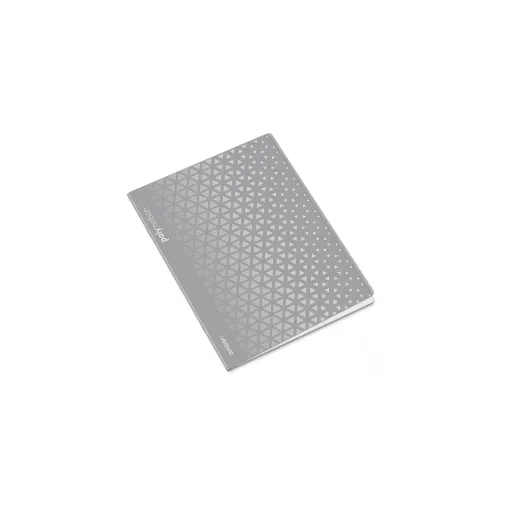 Cuaderno Grapado PP A5 48 Hojas Cuadriculado 90g Triángulos – Ambar