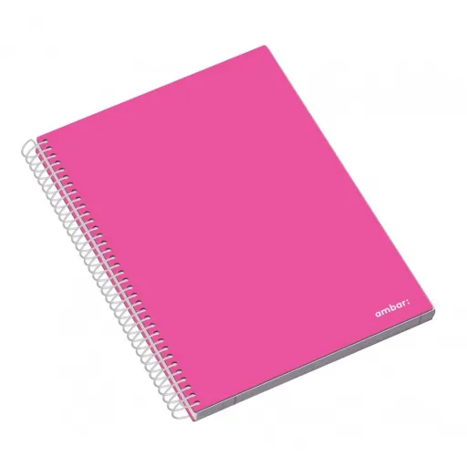 Cuaderno Espiral Tapa Dura A4 120 Hojas Cuadriculado 70g – Ambar School